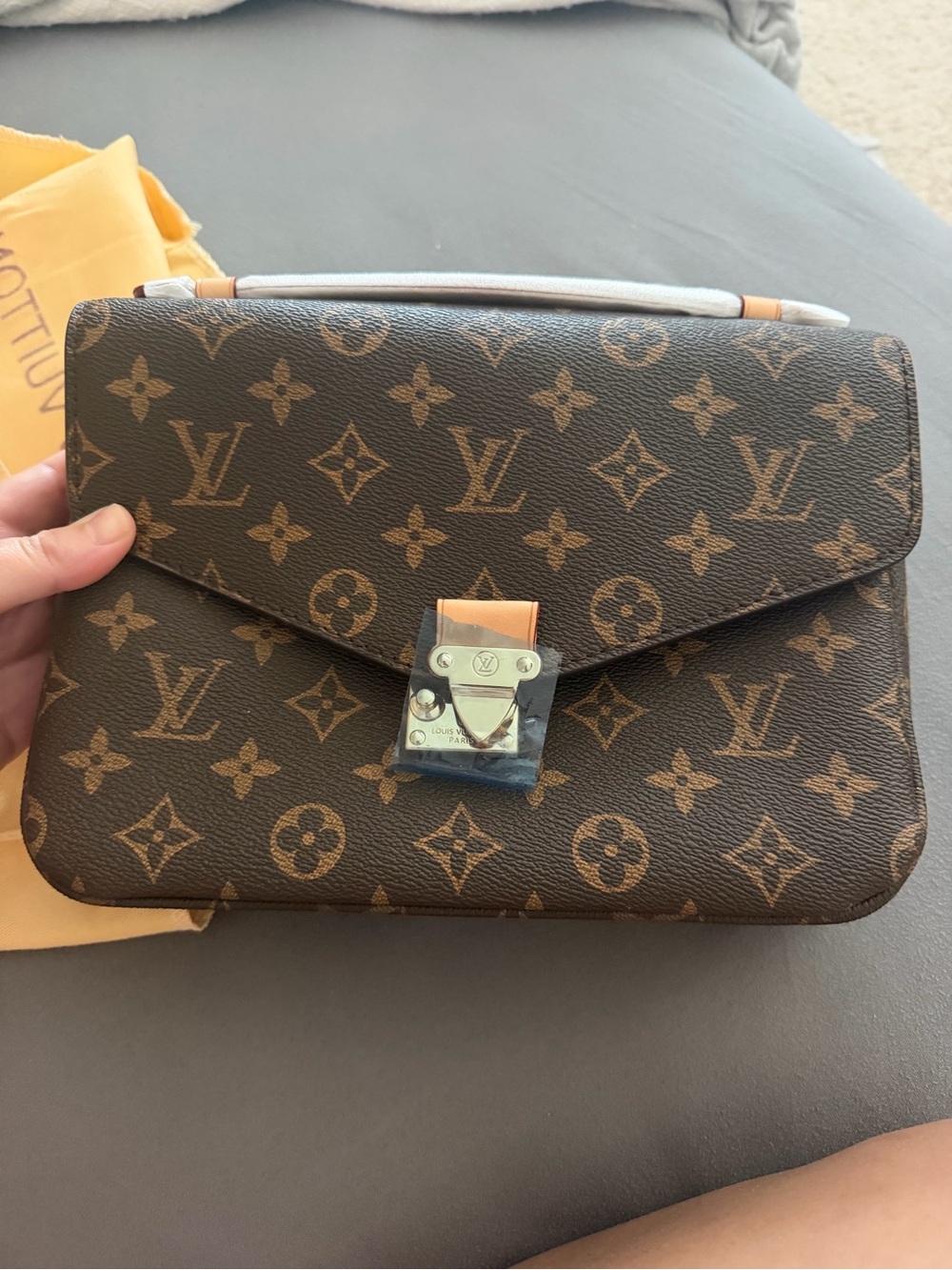 Monogram Crossbody Bag in Brown and Tan
